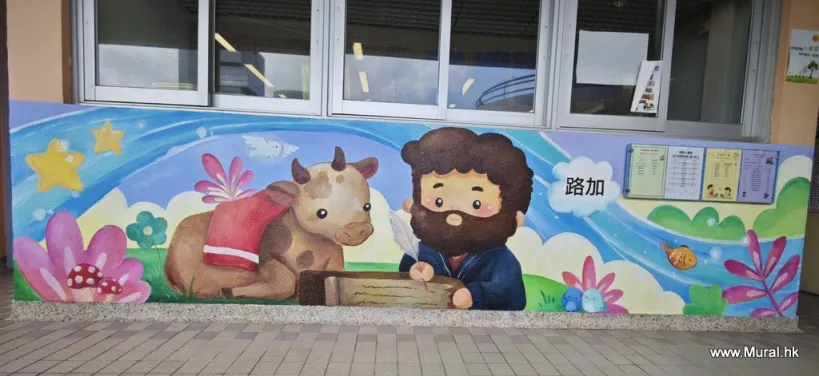 聖經人物壁畫_路加